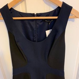 Black Halo sexy and chic navy/black dress